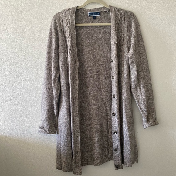 Karen Scott Gray Button-Up Cardigan - Picture 3 of 5